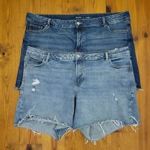 Old Navy Mid-Rise OG Loose Ripped Cut-Off Jean Shorts 7"inseam